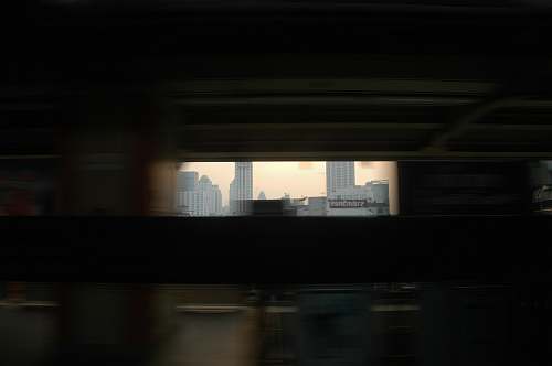 indoors LED photo of city buildings interior design